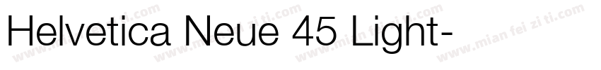 Helvetica Neue 45 Light字体转换